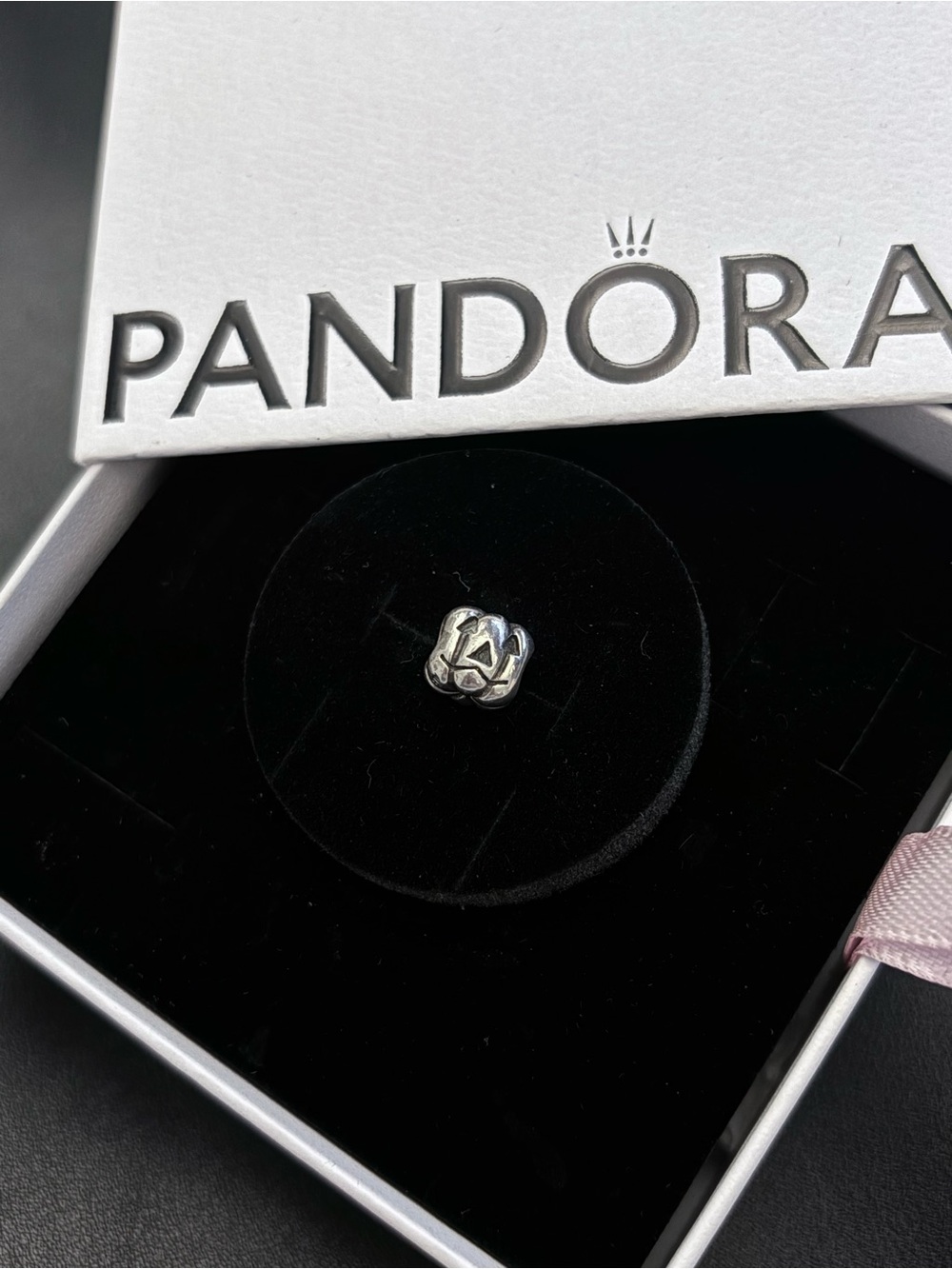 Pandora Silver Geometric pumpkin style Cutout Charm - Silver